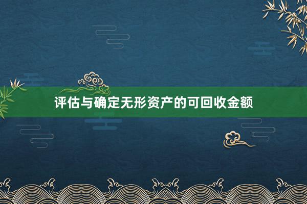 评估与确定无形资产的可回收金额